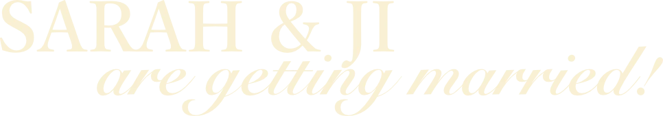 Sarah & Ji are getting married!